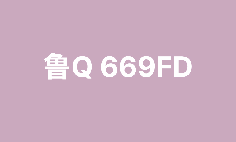 鲁Q 669FD